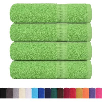 vidaXL Bath Towels 4 pcs Apple Green 100x150 cm - Bath Towels vidaXL Bath Towels 4 pcs Apple Green 100x150 cm - Bath Towels