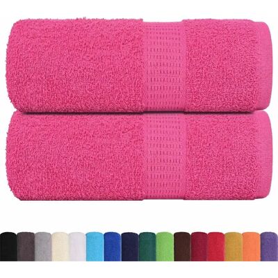 vidaXL Rosa Baumwoll Gästetücher Set - 30x30 cm, 2 Stk, 360 g/m² vidaXL Rosa Baumwoll Gästetücher Set - 30x30 cm, 2 Stk, 360 g/m²