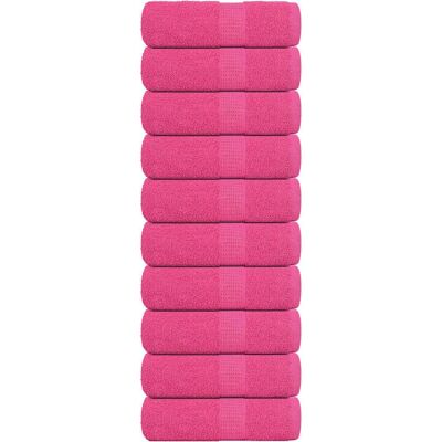 vidaXL Rosa Baumwoll Seiftücher 10 Stk - Handtücher vidaXL Rosa Baumwoll Seiftücher 10 Stk - Handtücher