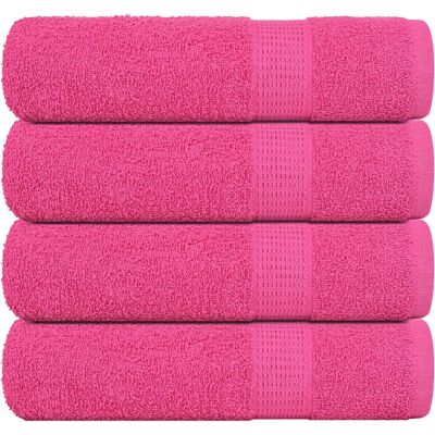 vidaXL Pink Cotton Shower Towels 70x140cm - Shower Towels vidaXL Pink Cotton Shower Towels 70x140cm - Shower Towels