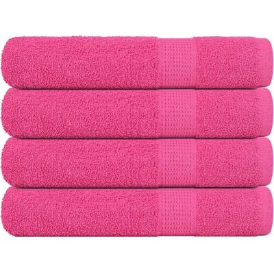 vidaXL Handtücher 4 Stk. Pink 100x200 cm - Handtücher vidaXL Handtücher 4 Stk. Pink 100x200 cm - Handtücher