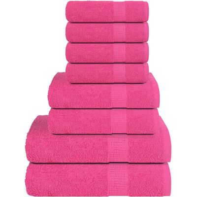 vidaXL Handtuchset 8-teilig Rosa 360 g/m² - Handtuchset vidaXL Handtuchset 8-teilig Rosa 360 g/m² - Handtuchset