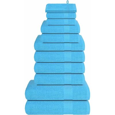 vidaXL Türkis 12-Teiliges Baumwollhandtuch-Set vidaXL Türkis 12-Teiliges Baumwollhandtuch-Set
