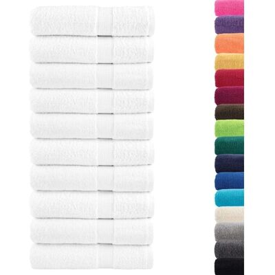 vidaXL Weiße 50x100cm Baumwoll Sauna Handtücher - 10 Stück vidaXL Weiße 50x100cm Baumwoll Sauna Handtücher - 10 Stück