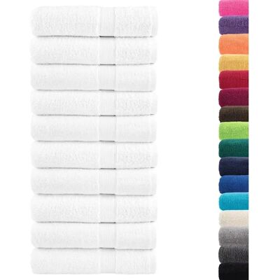 vidaXL Witte SOLUND Badhanddoeken 10 stuks - Badhanddoeken vidaXL Witte SOLUND Badhanddoeken 10 stuks - Badhanddoeken