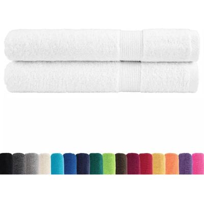 vidaXL Premium SOLUND White 100x200 cm Towels - Bath vidaXL Premium SOLUND White 100x200 cm Towels - Bath