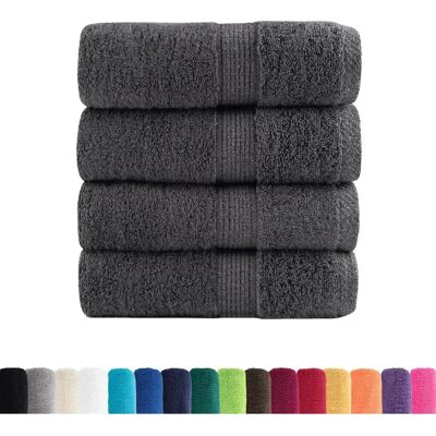 vidaXL Anthrazit 30x30cm Premium Sauna Handtücher 4 Stück vidaXL Anthrazit 30x30cm Premium Sauna Handtücher 4 Stück