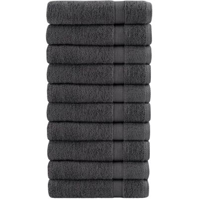 vidaXL - Anthrazit 50x100cm 10 Stück Baumwollhandtücher vidaXL - Anthrazit 50x100cm 10 Stück Baumwollhandtücher