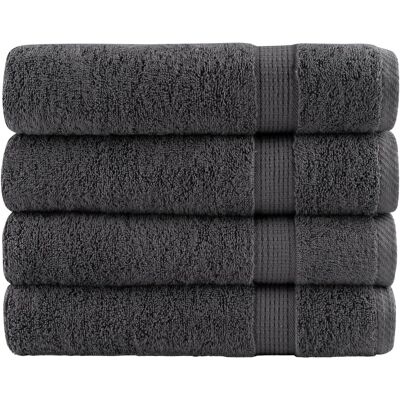 vidaXL Premium Duschtücher SOLUND 4er Pack Anthrazit - Duschtücher vidaXL Premium Duschtücher SOLUND 4er Pack Anthrazit - Duschtücher