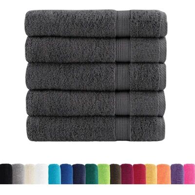vidaXL Anthrazit Baumwollhandtücher 70x140cm 25er Set vidaXL Anthrazit Baumwollhandtücher 70x140cm 25er Set