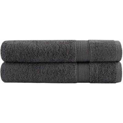vidaXL Premium Saunatücher 2 Stück Anthrazit - Sauna Towels vidaXL Premium Saunatücher 2 Stück Anthrazit - Sauna Towels