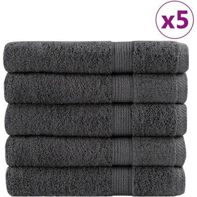 vidaXL Solund Handtücher Anthrazit - 25 Stk. 100x200cm - Bad & Sauna vidaXL Solund Handtücher Anthrazit - 25 Stk. 100x200cm - Bad & Sauna