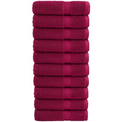 vidaXL Bordeaux 50x100cm 10 Stück Sauna Handtücher - Handtücher vidaXL Bordeaux 50x100cm 10 Stück Sauna Handtücher - Handtücher