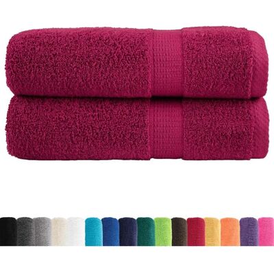 vidaXL Premium Sauna Towels - Kylpytakit 2 kpl Bordeaux 100x150cm vidaXL Premium Sauna Towels - Kylpytakit 2 kpl Bordeaux 100x150cm