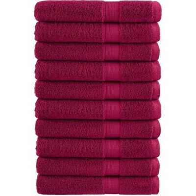 vidaXL Premium Saunatücher SOLUND 10 Stück Bordeaux 80x200 cm - Saunatücher vidaXL Premium Saunatücher SOLUND 10 Stück Bordeaux 80x200 cm - Saunatücher