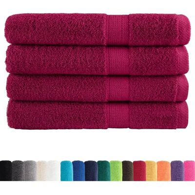 vidaXL Premium Handtücher SOLUND 4 Stk. Bordeaux 100x200 cm - Handtücher vidaXL Premium Handtücher SOLUND 4 Stk. Bordeaux 100x200 cm - Handtücher