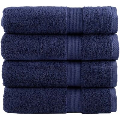 vidaXL Premium Douchehanddoeken SOLUND - Marineblauw - 70x140cm - Handdoeken vidaXL Premium Douchehanddoeken SOLUND - Marineblauw - 70x140cm - Handdoeken