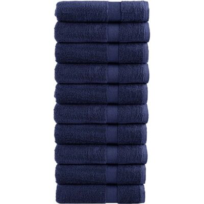 vidaXL Premium Badtücher SOLUND 10 Stück Marineblau - Badetücher vidaXL Premium Badtücher SOLUND 10 Stück Marineblau - Badetücher