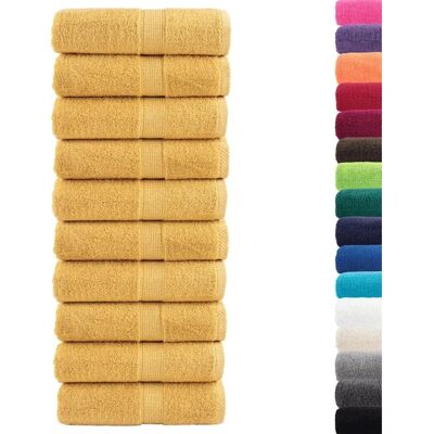 vidaXL Gästetücher SOLUND 10 Stück Gold 30x50cm - Gästetücher vidaXL Gästetücher SOLUND 10 Stück Gold 30x50cm - Gästetücher
