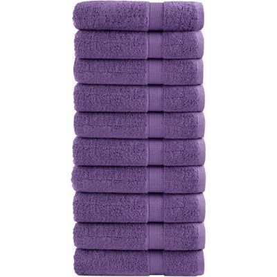 vidaXL Premium Sauna-Handtücher - 10 Stk. - Lila - 50x100 cm vidaXL Premium Sauna-Handtücher - 10 Stk. - Lila - 50x100 cm