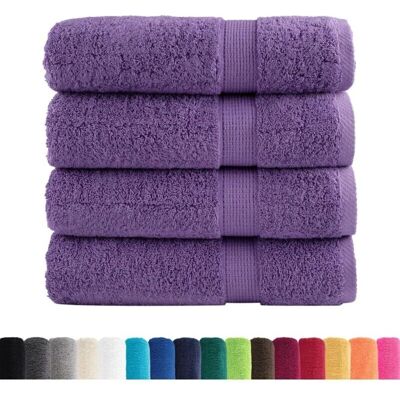vidaXL Premium Duschhandtücher SOLUND 4 Stück Lila - Duschhandtücher vidaXL Premium Duschhandtücher SOLUND 4 Stück Lila - Duschhandtücher