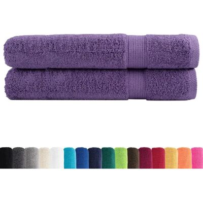 vidaXL Premium Sauna Towels - 2 pcs, 100x200 cm, Purple vidaXL Premium Sauna Towels - 2 pcs, 100x200 cm, Purple