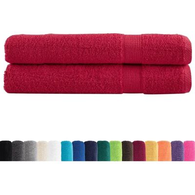 vidaXL Rote SOLUND Saunatücher - 80x200 cm 2er-Set vidaXL Rote SOLUND Saunatücher - 80x200 cm 2er-Set