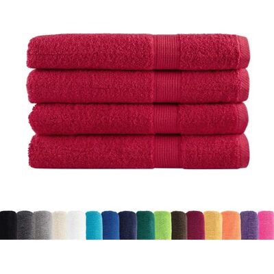 vidaXL Premium Saunatücher - 4 Stück Rot 100x200 cm vidaXL Premium Saunatücher - 4 Stück Rot 100x200 cm