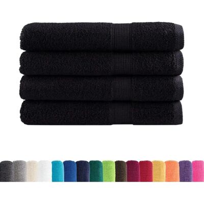 vidaXL SOLUND Saunatücher - 80 x 200 cm - Schwarz - Saunatücher vidaXL SOLUND Saunatücher - 80 x 200 cm - Schwarz - Saunatücher