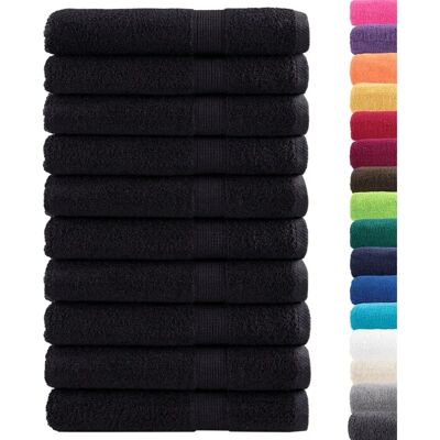 vidaXL Serviettes noires 100x200cm - 10 pcs vidaXL Serviettes noires 100x200cm - 10 pcs