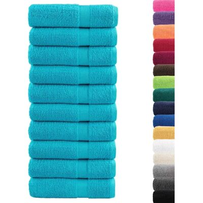 vidaXL Türkis 70x140cm 10 Stück Sauna Handtücher vidaXL Türkis 70x140cm 10 Stück Sauna Handtücher