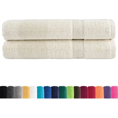 vidaXL Premium Sauna Towels - 2 Stück Creme - 80x200 cm - Saunatücher vidaXL Premium Sauna Towels - 2 Stück Creme - 80x200 cm - Saunatücher