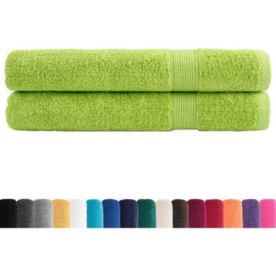 vidaXL Premium Handtücher SOLUND 2 St. Apfelgrün - Handtücher vidaXL Premium Handtücher SOLUND 2 St. Apfelgrün - Handtücher
