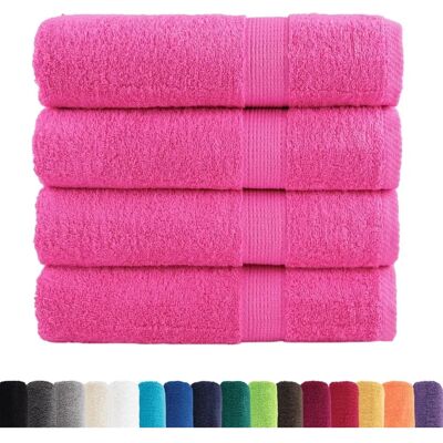 vidaXL Rosa 70x140cm Badetücher Set aus 4 - Badetücher vidaXL Rosa 70x140cm Badetücher Set aus 4 - Badetücher