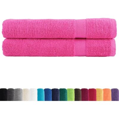 vidaXL Rosa Modell SOLUND Handtücher - 100x200cm, 600gsm, 2 Stk. vidaXL Rosa Modell SOLUND Handtücher - 100x200cm, 600gsm, 2 Stk.
