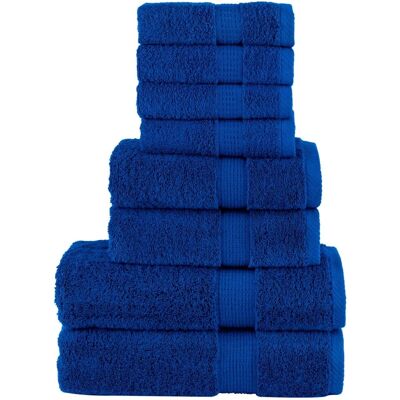 vidaXL Premium Handtuchset - Blau, 8-tlg, 600 gsm vidaXL Premium Handtuchset - Blau, 8-tlg, 600 gsm