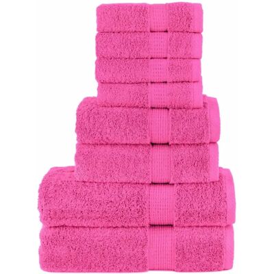 vidaXL Premium Pink Handtuch-Set - 8 Stück, saugfähig vidaXL Premium Pink Handtuch-Set - 8 Stück, saugfähig