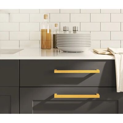 vidaXL Möbelgriffe 10 Stück - Gold - 224 mm - Griffe & Schubladenknöpfe vidaXL Möbelgriffe 10 Stück - Gold - 224 mm - Griffe & Schubladenknöpfe