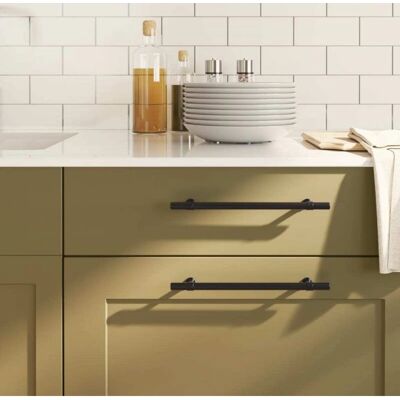 vidaXL Sorte 192 mm 10 stk møbelhåndtag vidaXL Sorte 192 mm 10 stk møbelhåndtag