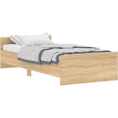 vidaXL 835934 bed frame - Sonoma Oak - 100x200 cm - Durable & Stable vidaXL 835934 bed frame - Sonoma Oak - 100x200 cm - Durable & Stable