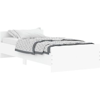 vidaXL 835939 Struttura del letto - Durevole, Bianca, 90x190 cm, Facile da montare vidaXL 835939 Struttura del letto - Durevole, Bianca, 90x190 cm, Facile da montare