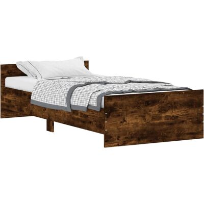 vidaXL Bed Frame Smoked Oak - bed frame vidaXL Bed Frame Smoked Oak - bed frame
