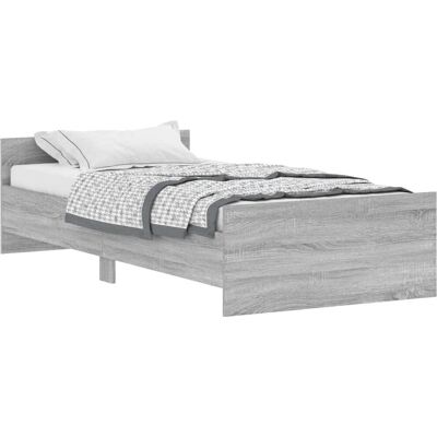 vidaXL Grey Sonoma Bed Frame - 90x190 cm vidaXL Grey Sonoma Bed Frame - 90x190 cm