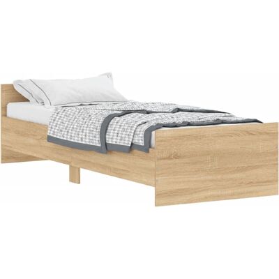vidaXL Sonoma Oak Bed Frame - Small Single - Bed Frame vidaXL Sonoma Oak Bed Frame - Small Single - Bed Frame