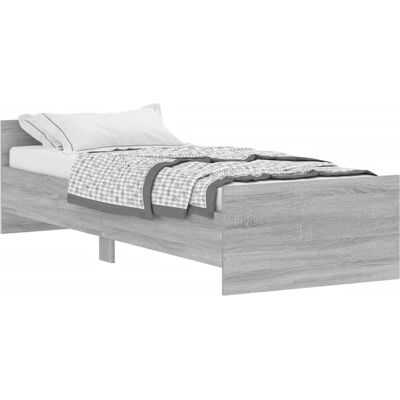 vidaXL 835951 sengestel - krydsfiner, grå Sonoma - sengestel vidaXL 835951 sengestel - krydsfiner, grå Sonoma - sengestel