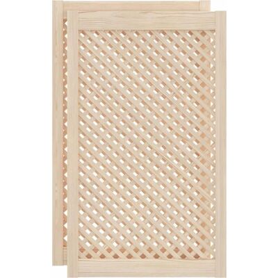 Maisonchic - Ante in legno di pino con reticolo - 59,5x99cm Maisonchic - Ante in legno di pino con reticolo - 59,5x99cm