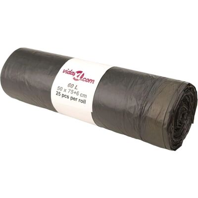 vidaXL Affaldsposer med Snor - 60 L 250 stk vidaXL Affaldsposer med Snor - 60 L 250 stk