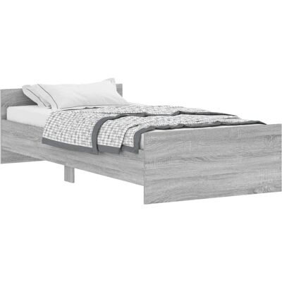 vidaXL Bed Frame Grey Sonoma 200x200 cm - bed frame vidaXL Bed Frame Grey Sonoma 200x200 cm - bed frame