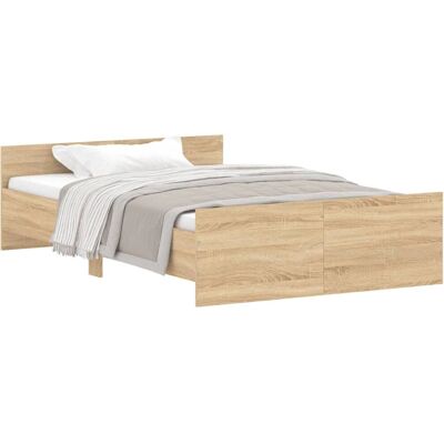 vidaXL Sonoma Oak Bed Frame - Durable, Supports 120x200 cm Mattresses vidaXL Sonoma Oak Bed Frame - Durable, Supports 120x200 cm Mattresses