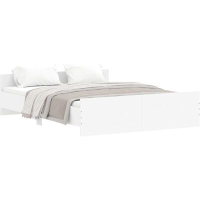 vidaXL Bettgestell Weiß 160x200 cm - Bettgestell vidaXL Bettgestell Weiß 160x200 cm - Bettgestell